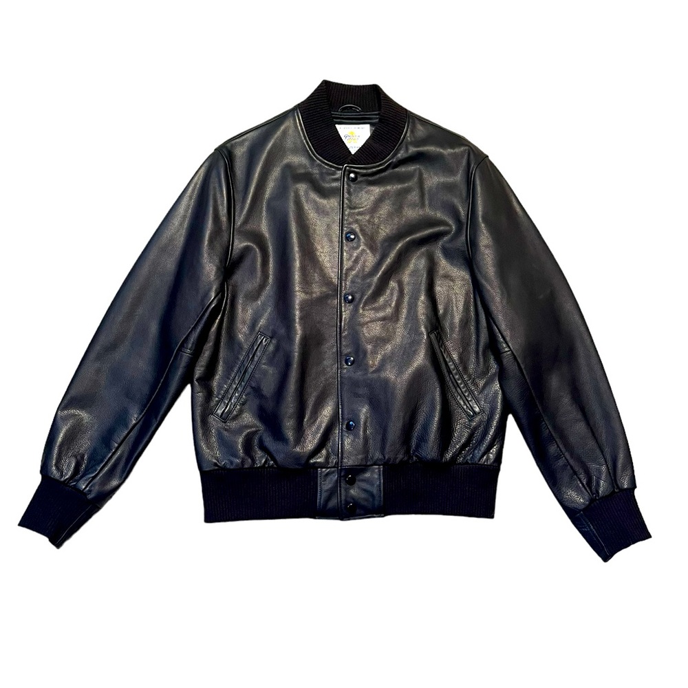 Golden Bear Leather Bomber Jacket